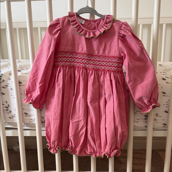 Ruth And Ralph Other - Ruth and Ralph red Smocked Baby bubble 2T